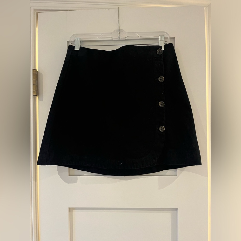 Urban Outfitters black corduroy wrap around skirt